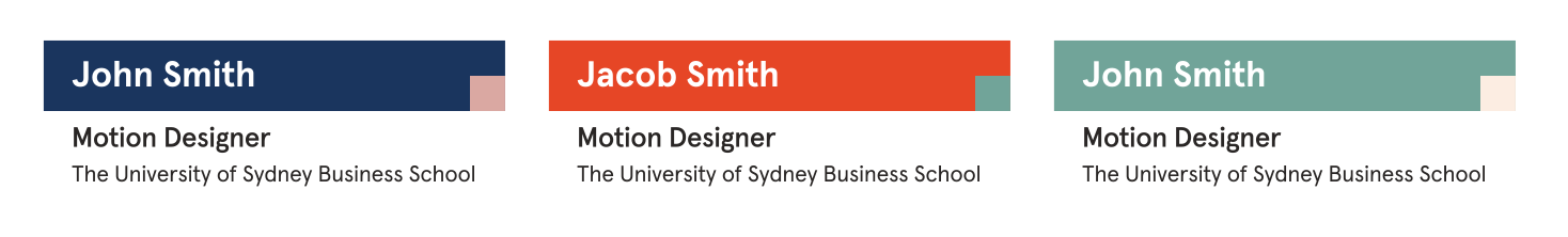 Lower third with swappable brand colors